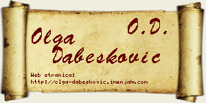 Olga Dabesković vizit kartica